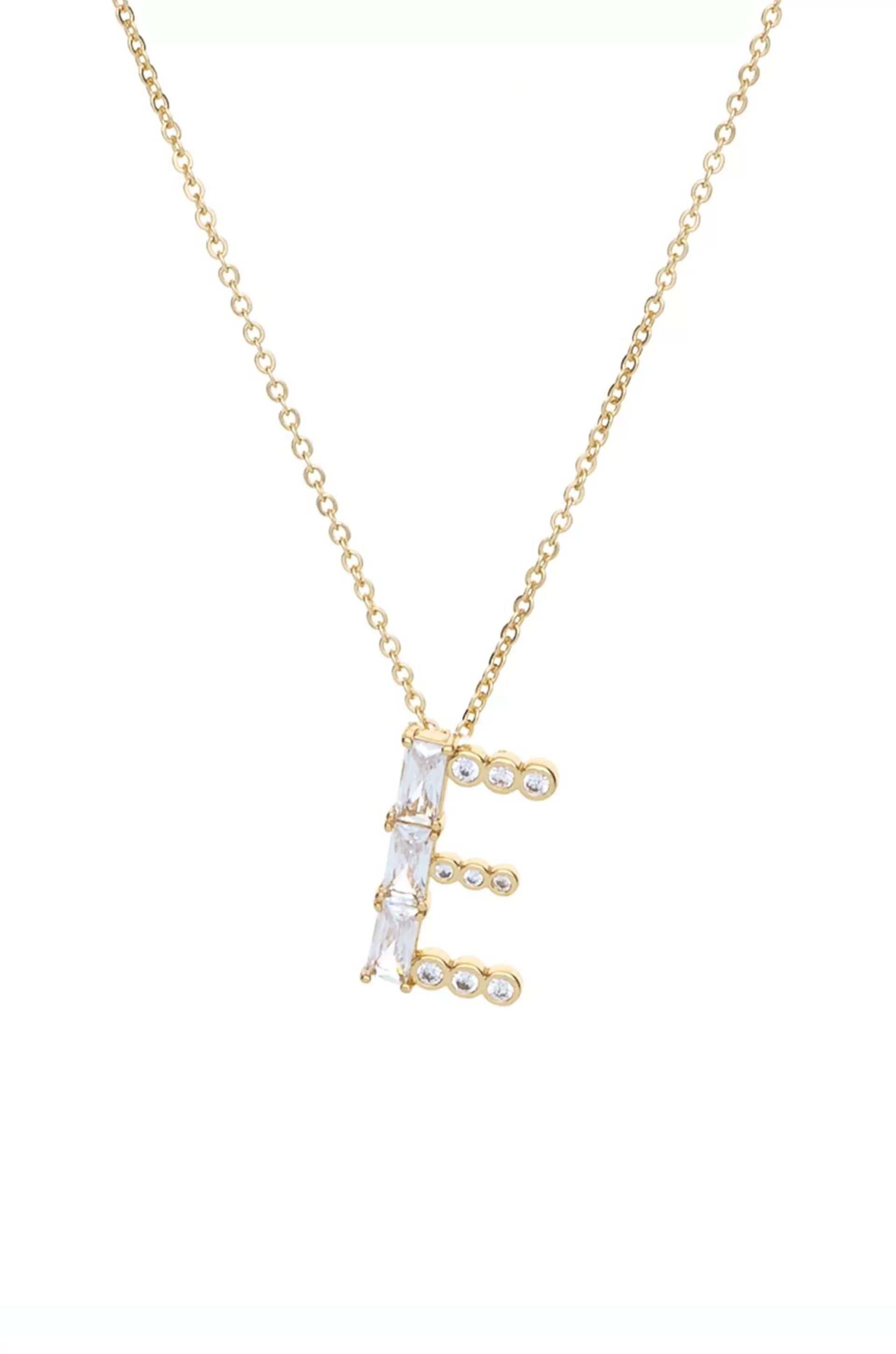 Mixed Crystal Initial 18k Gold Plated Necklace