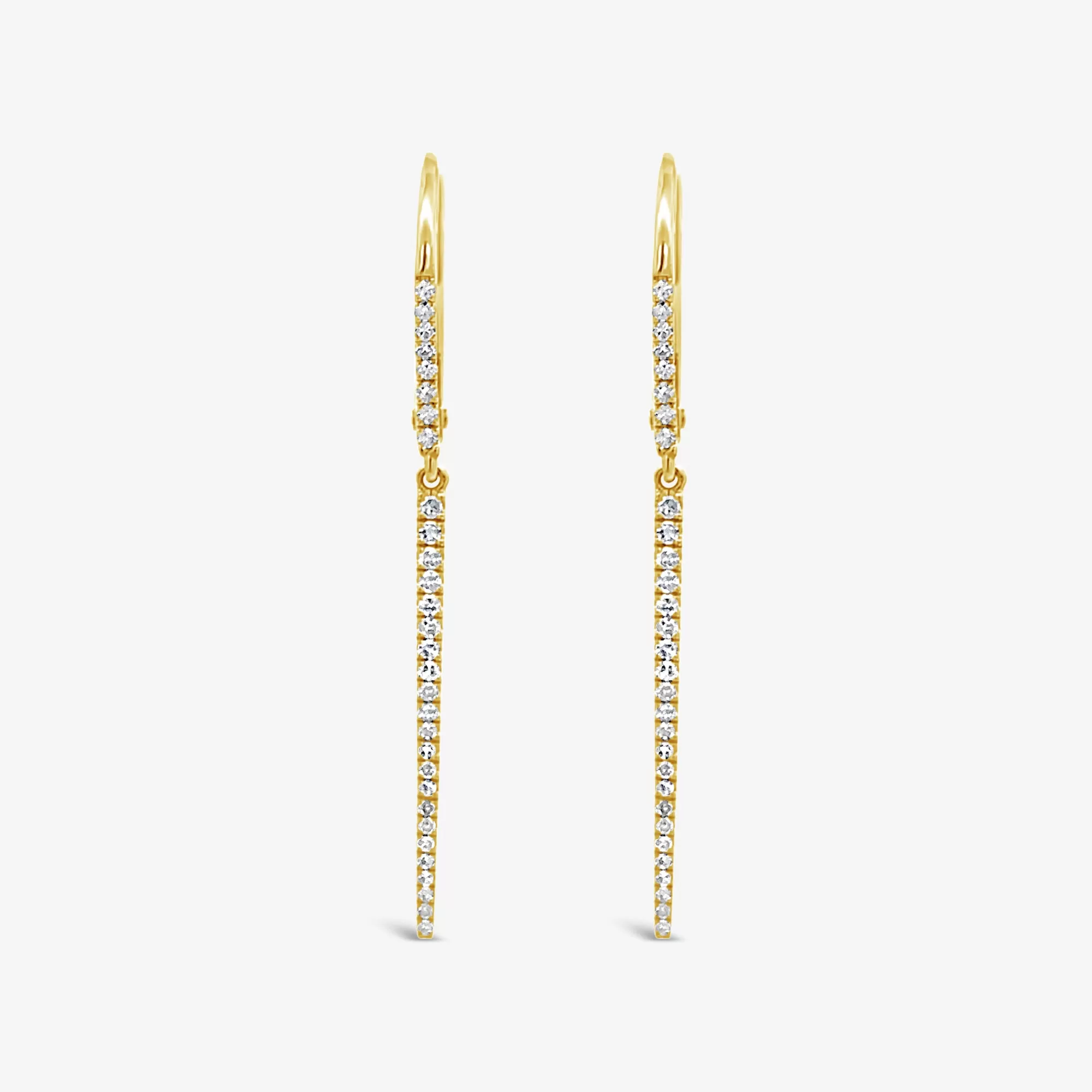 Modern Diamond Dagger Earrings