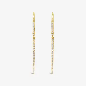 Modern Diamond Dagger Earrings