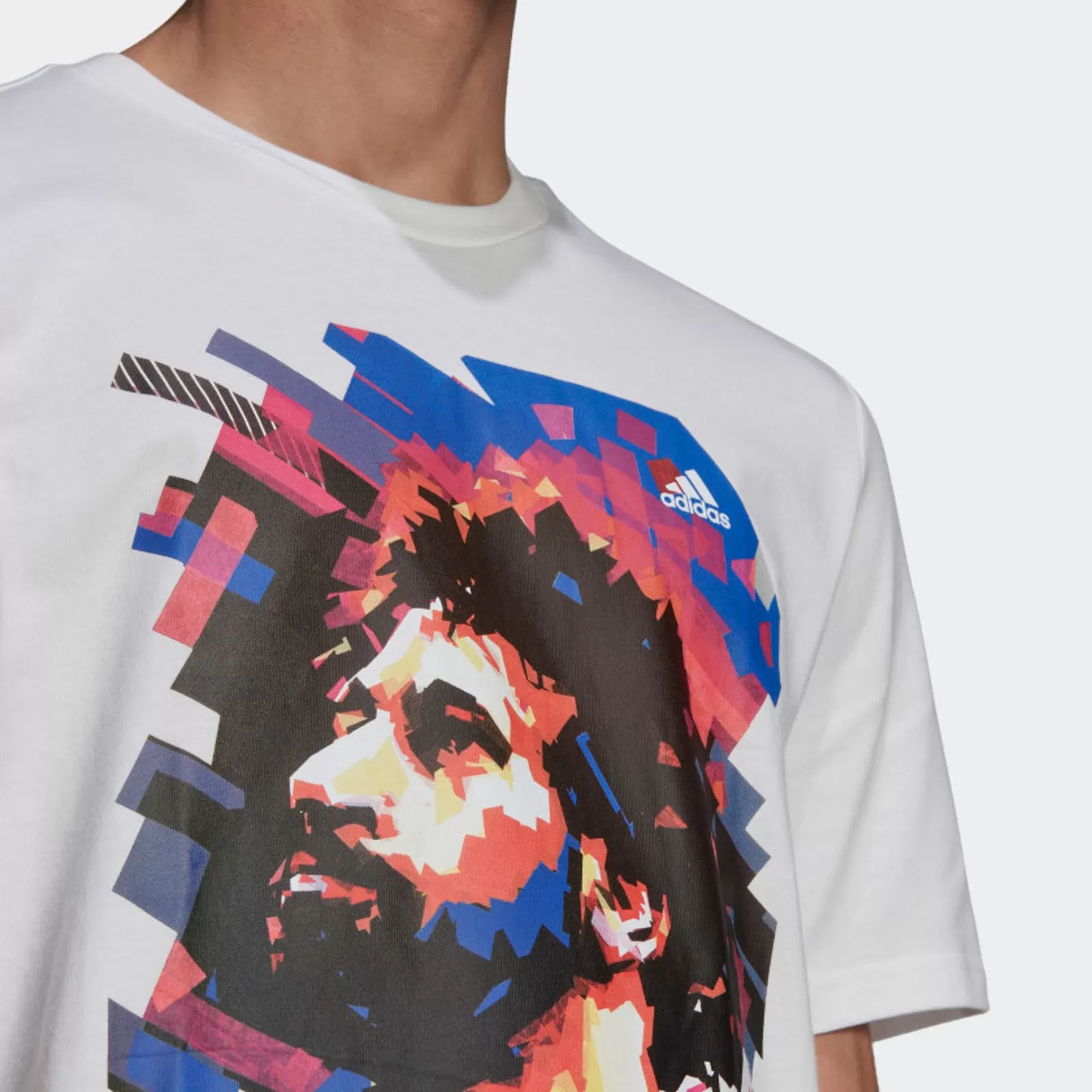 M.Salah Soccer Graphic T-Shirt - White by Adidas