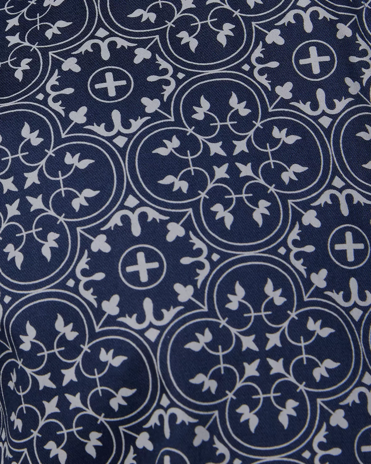 Navy Tile Printed Shirt