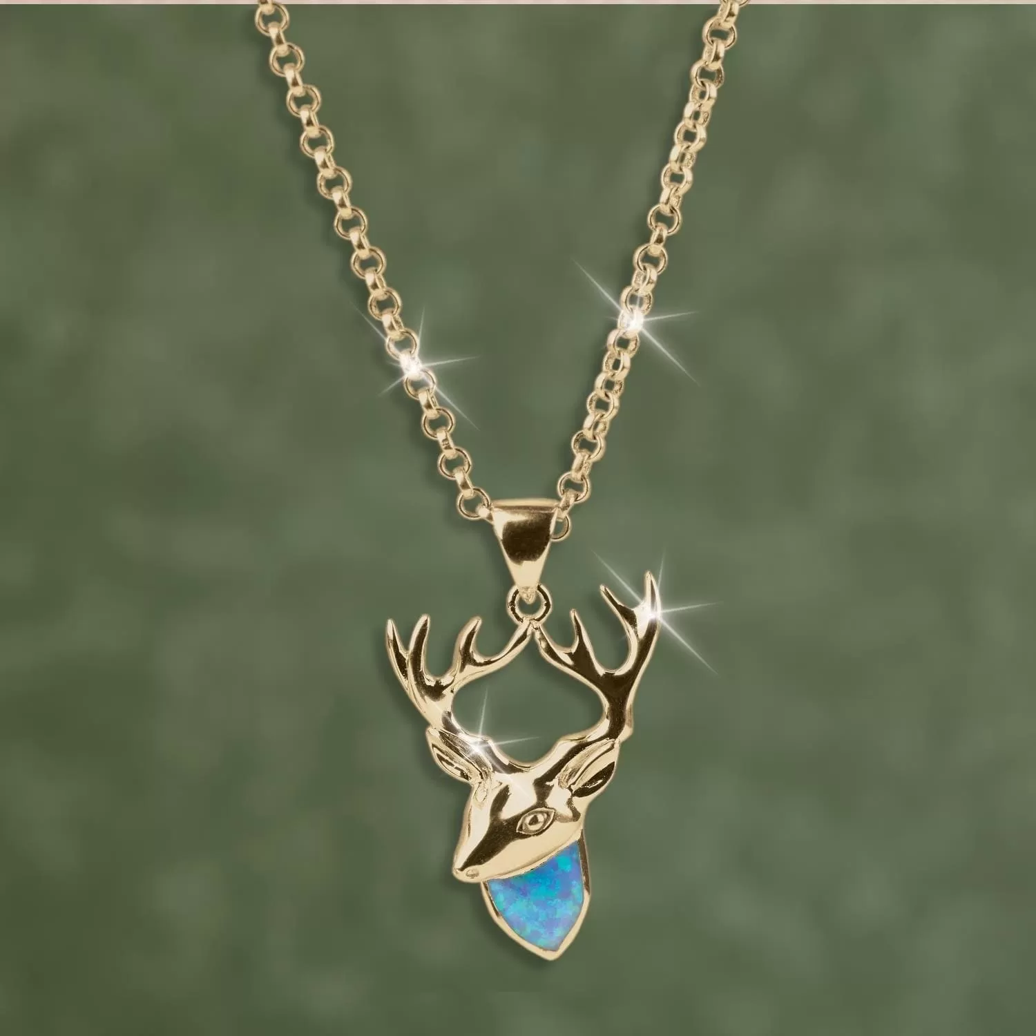 Opal Stag Pendant