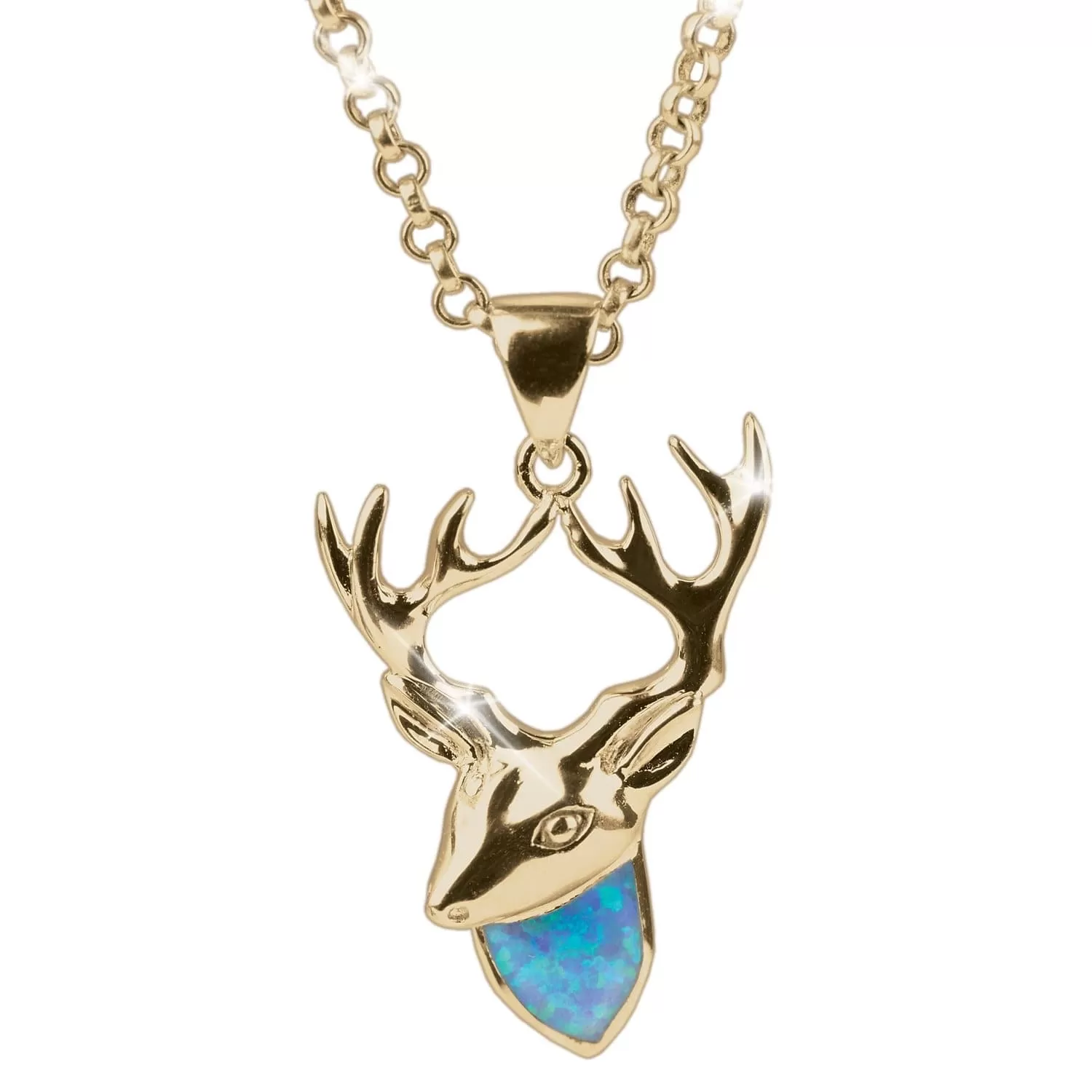 Opal Stag Pendant