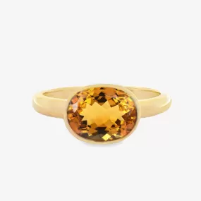 Oval Citrine Briolette Collection Ring