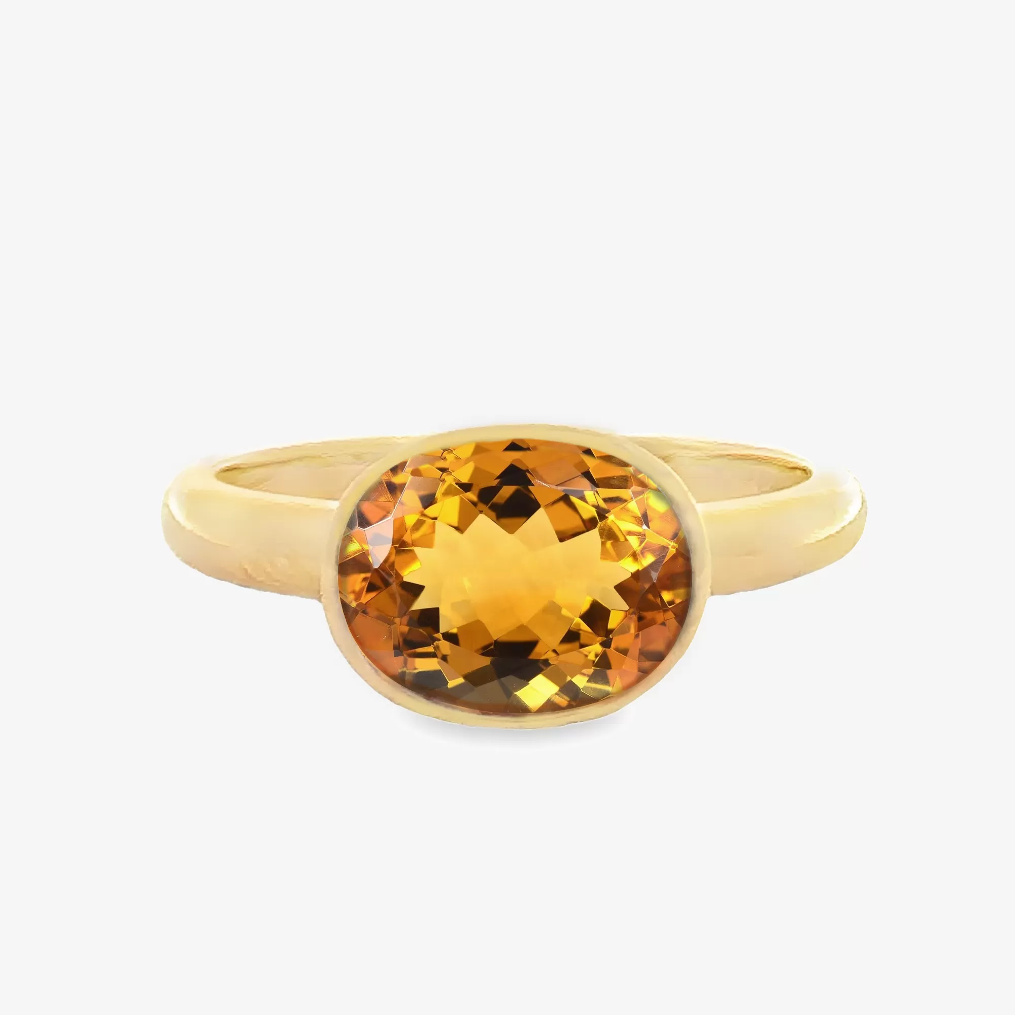 Oval Citrine Briolette Collection Ring