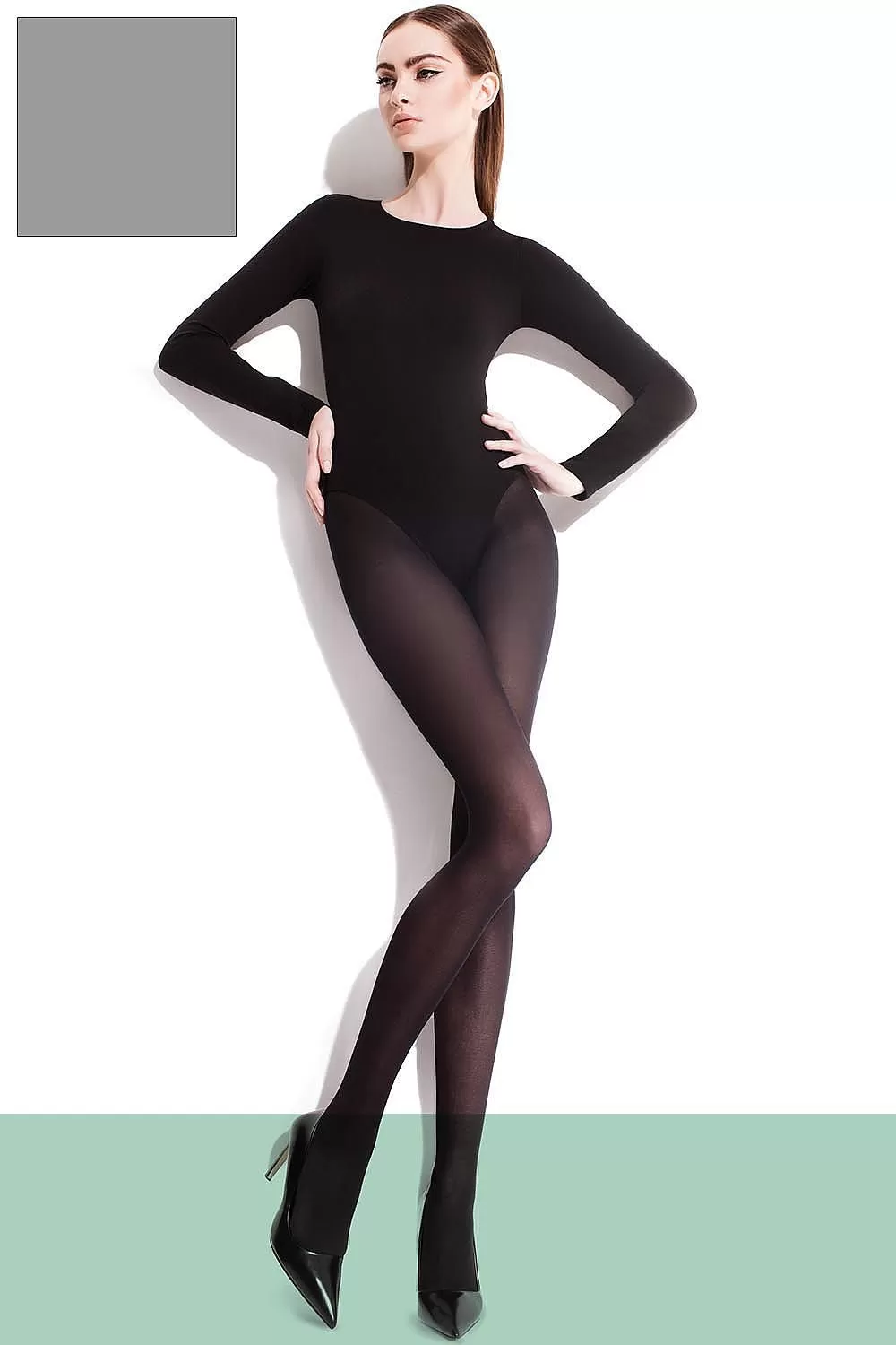 Paula Tights Dark Grey | 40 DEN