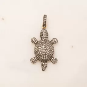 Pave Diamond Turtle Pendant