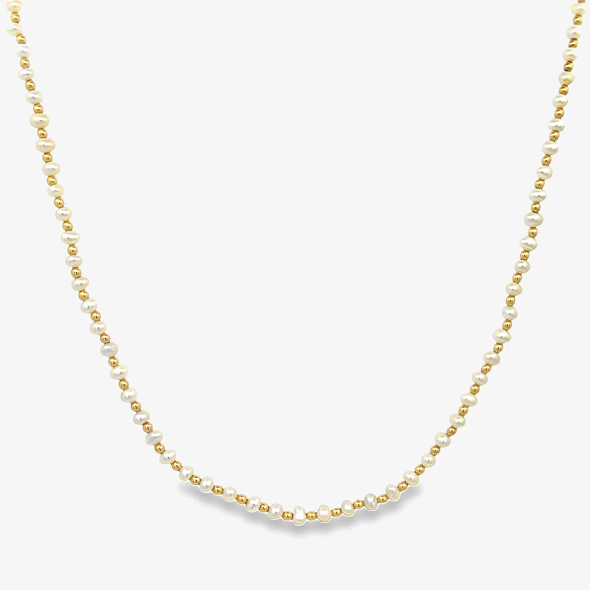 Pearl & Gold Bead Necklace