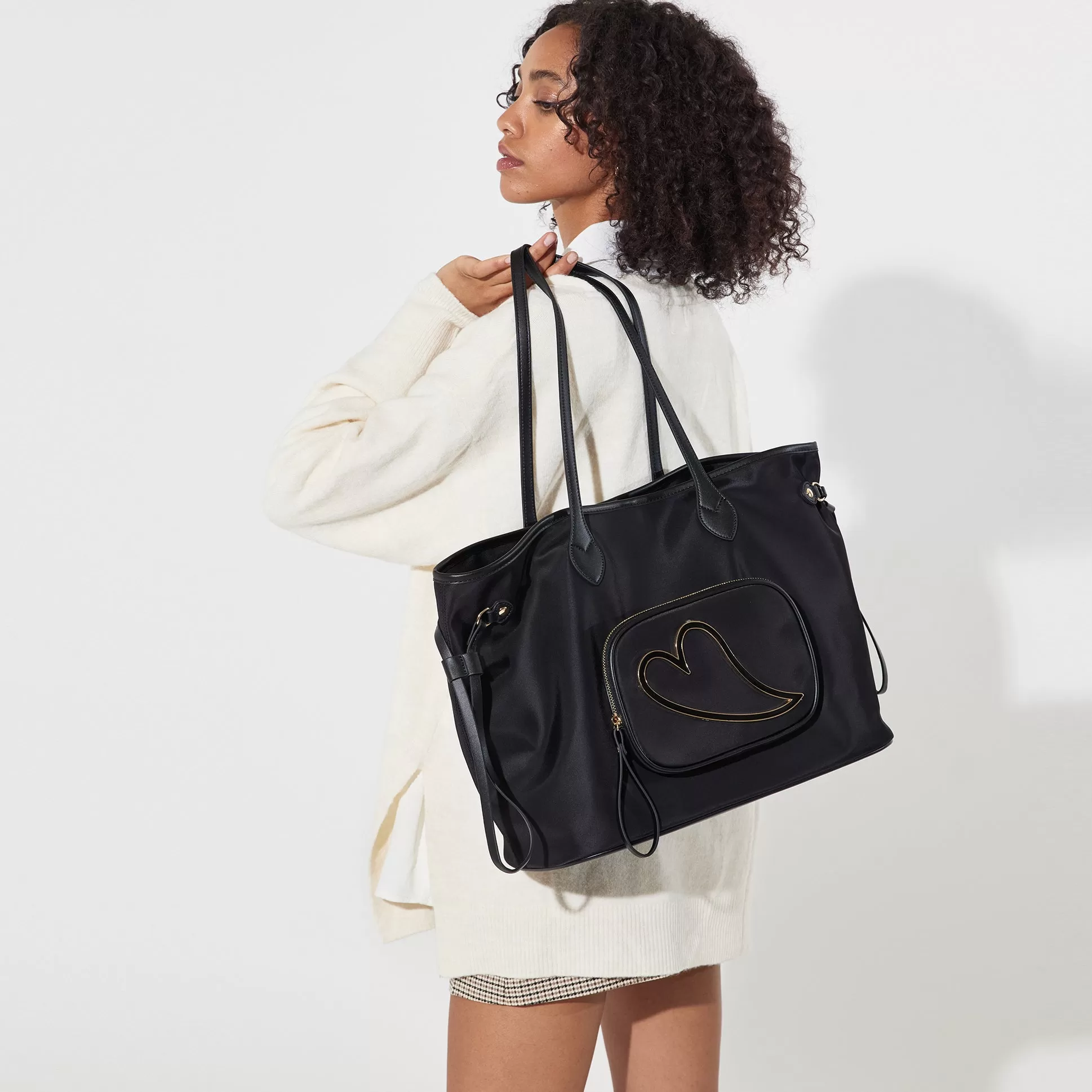 Power Heart Shopper Tote Bag