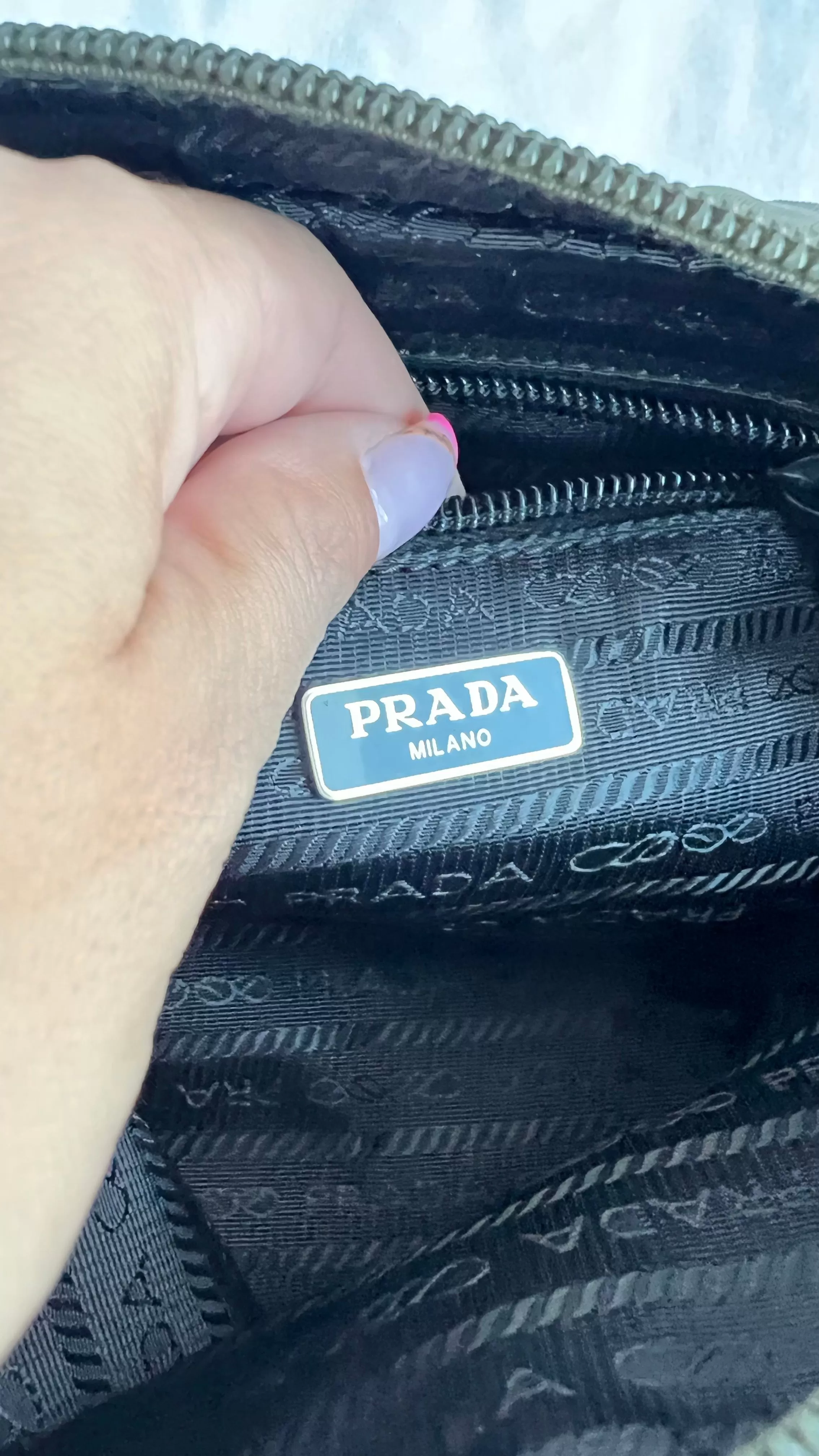 Prada Nylon Pouch Wristlet