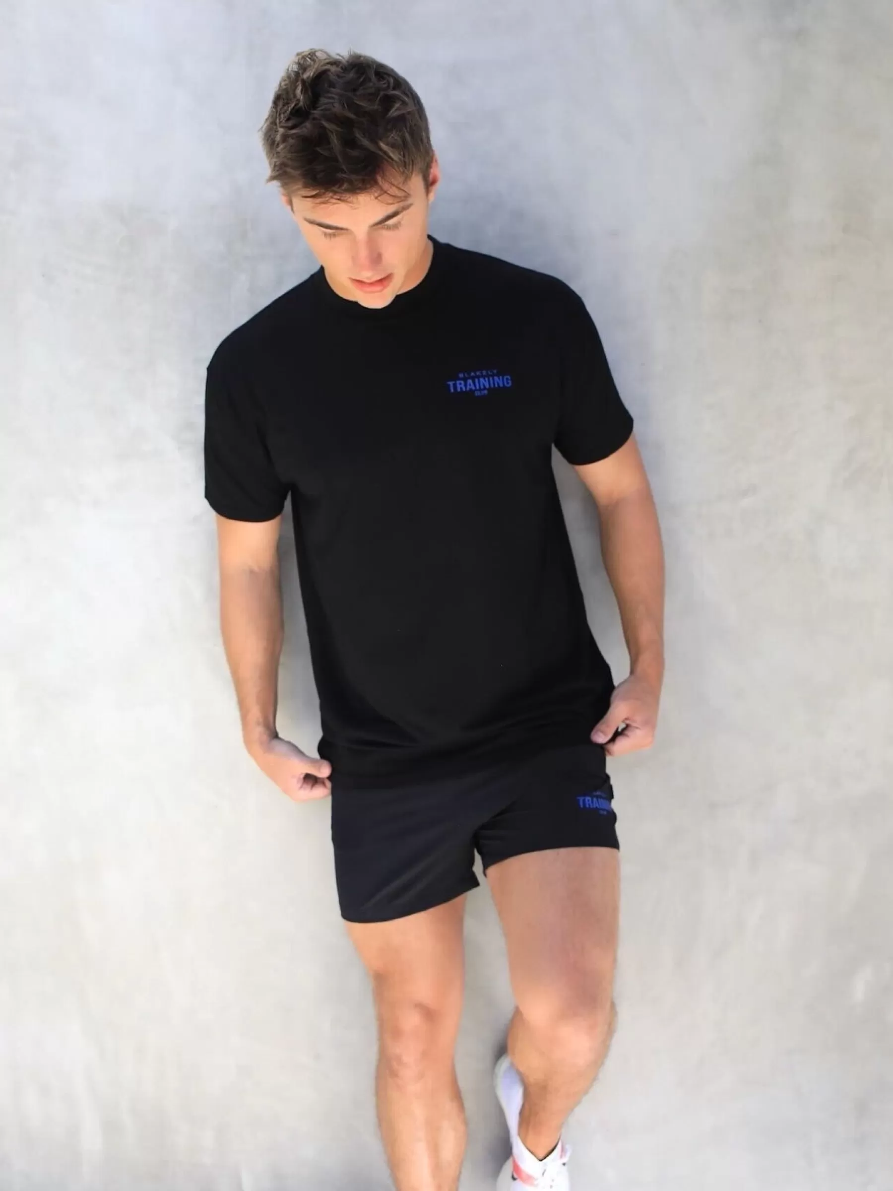 Relaxed Training T-Shirt - Black & Blue