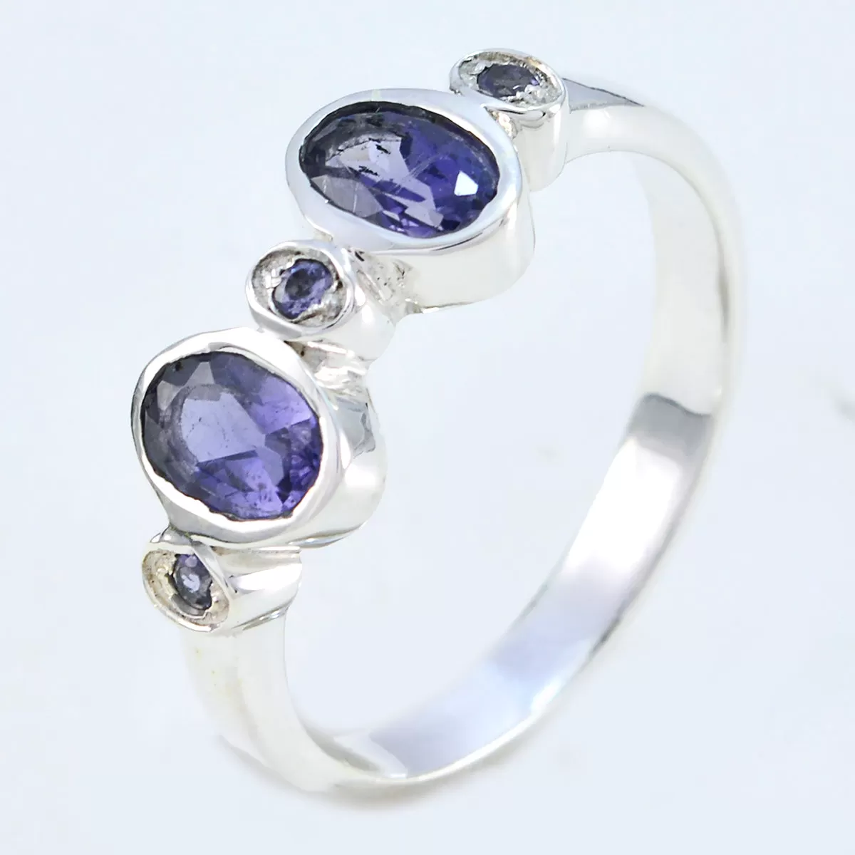 Riyo Fair Gemstone Iolite 925 Sterling Silver Rings Nyc Jewelry