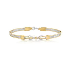 Sealed With a Kiss 14K Gold and Silver Bracelet