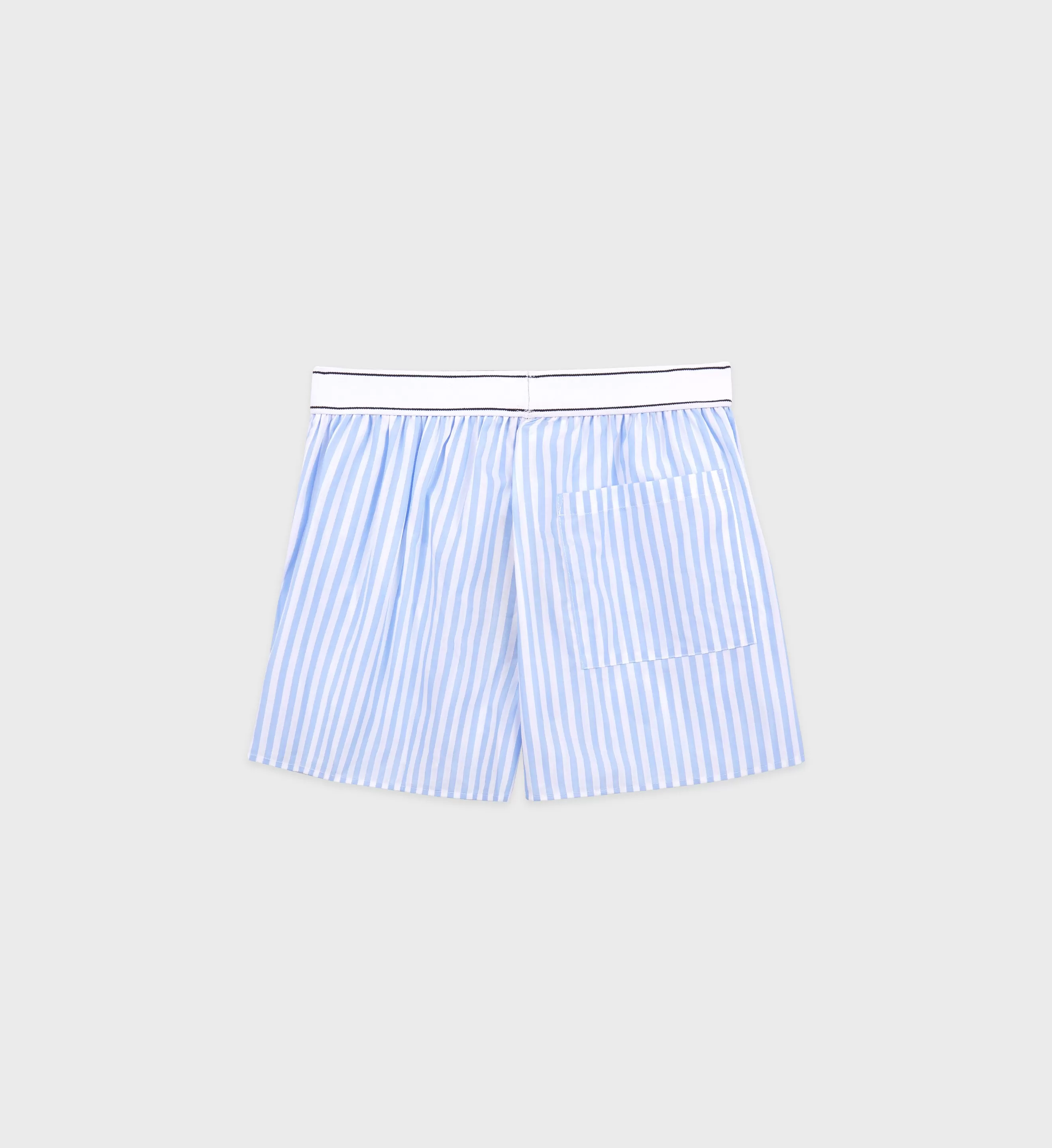 Serif Logo Boxer Short - Sky Blue Striped