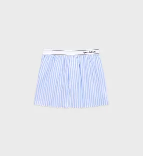 Serif Logo Boxer Short - Sky Blue Striped