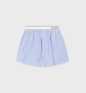 Serif Logo Boxer Short - Sky Blue/White