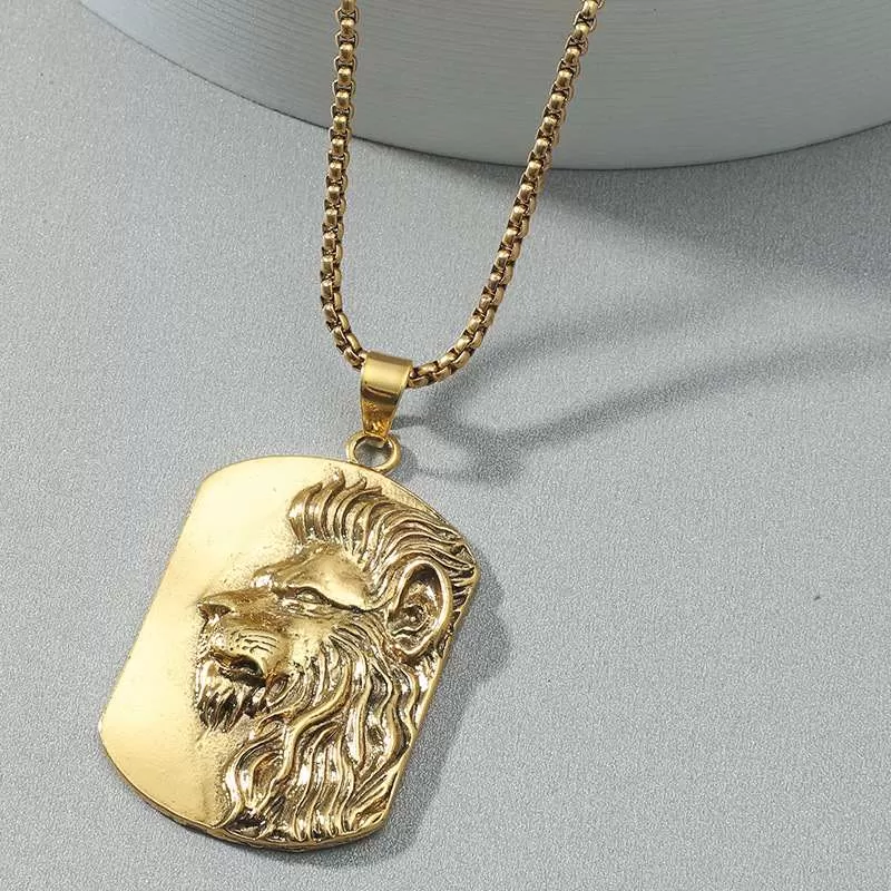 Simple Lion Tag Pendant