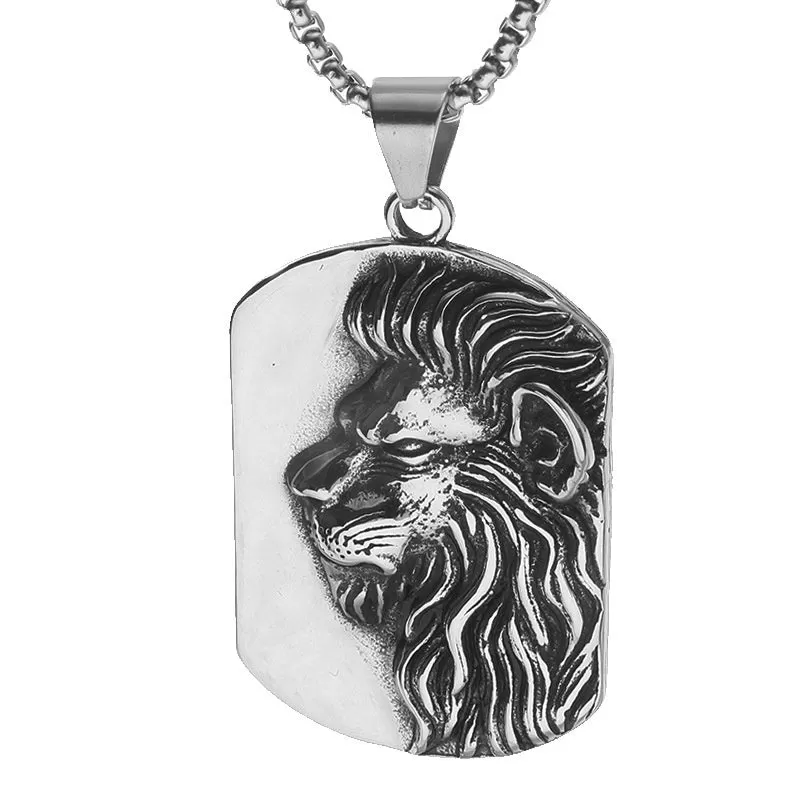 Simple Lion Tag Pendant