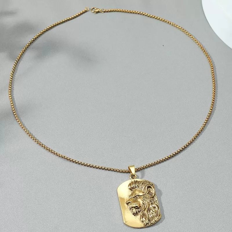 Simple Lion Tag Pendant