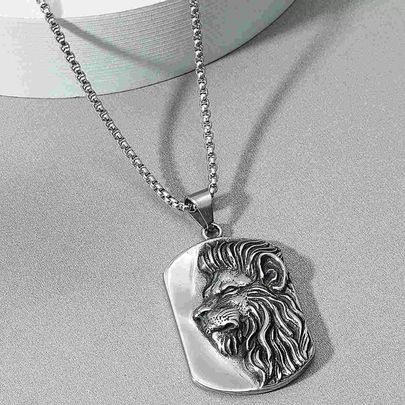 Simple Lion Tag Pendant