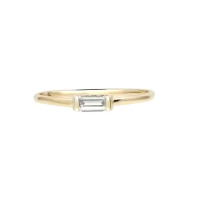 Stacking Ring With Clear Baguette