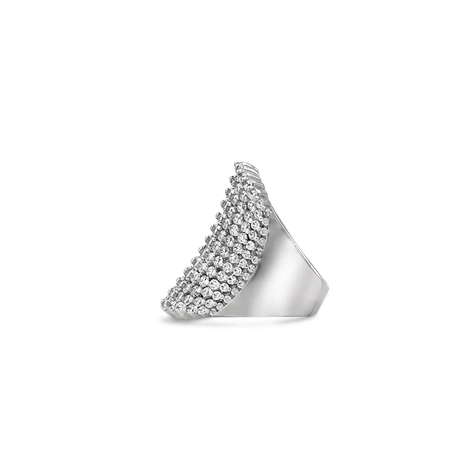 Sterling Silver - Classic Pave Cocktail Ring