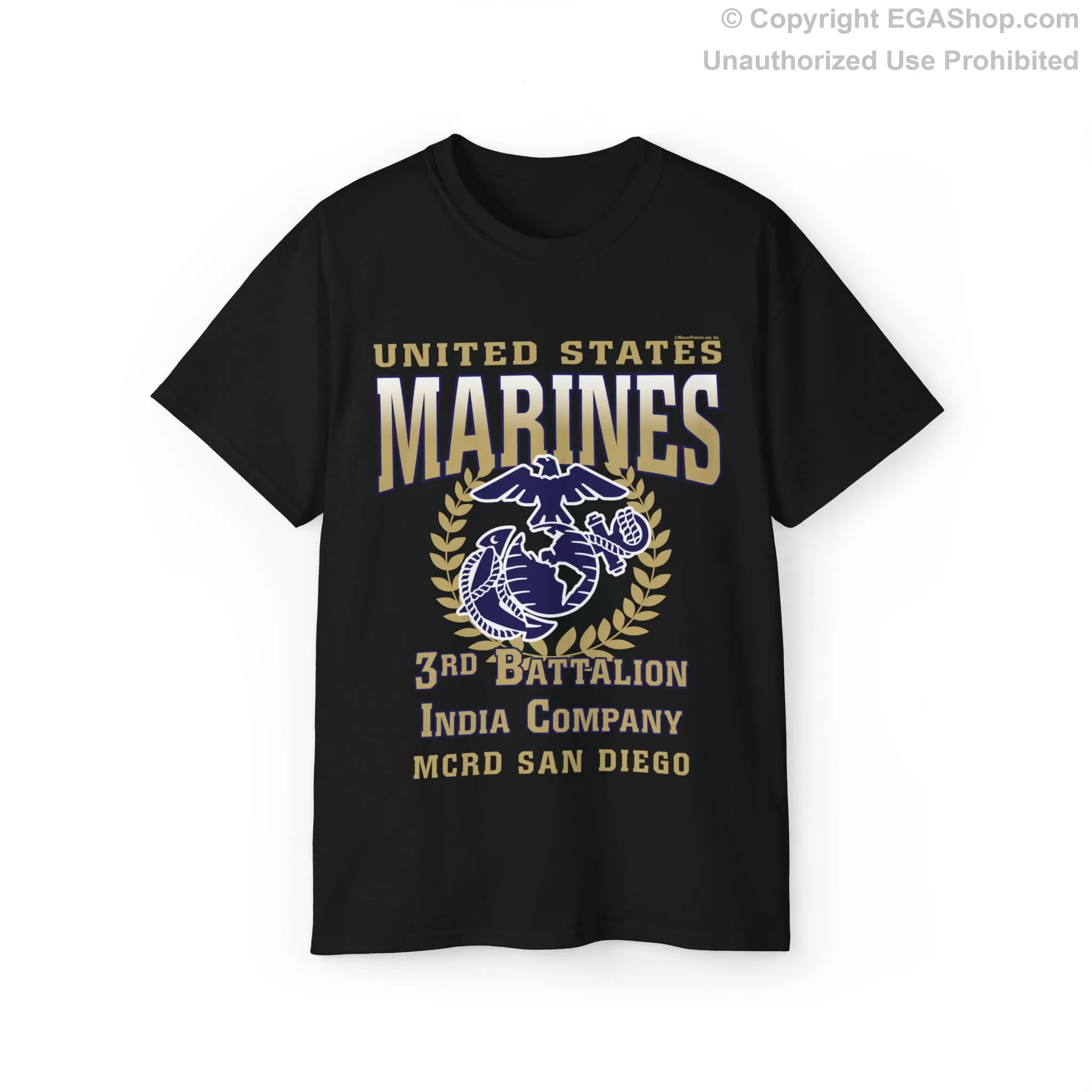 T-Shirt: India Co. MCRD San Diego (EGA   Back Proud Family)