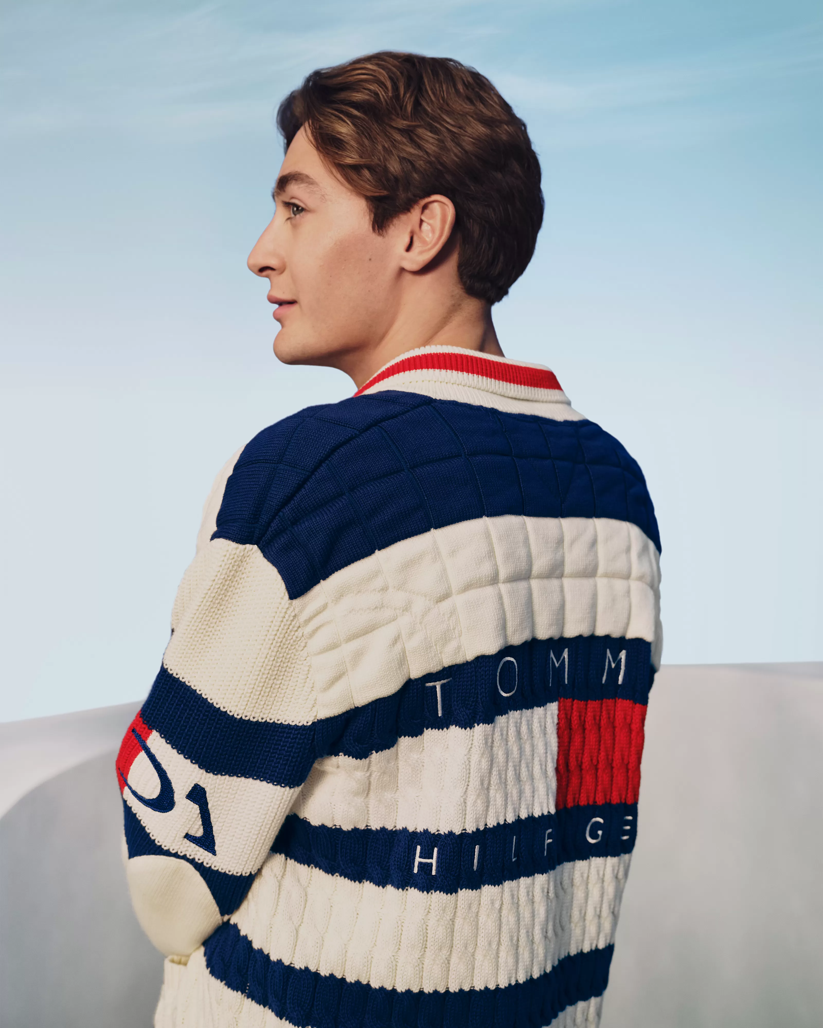 Tommy x Mercedes-AMG F1 x Clarence Ruth Rugby Cardigan