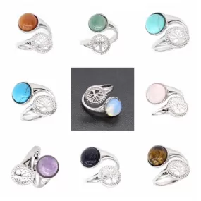 Tree of Life Natural Stone Rings