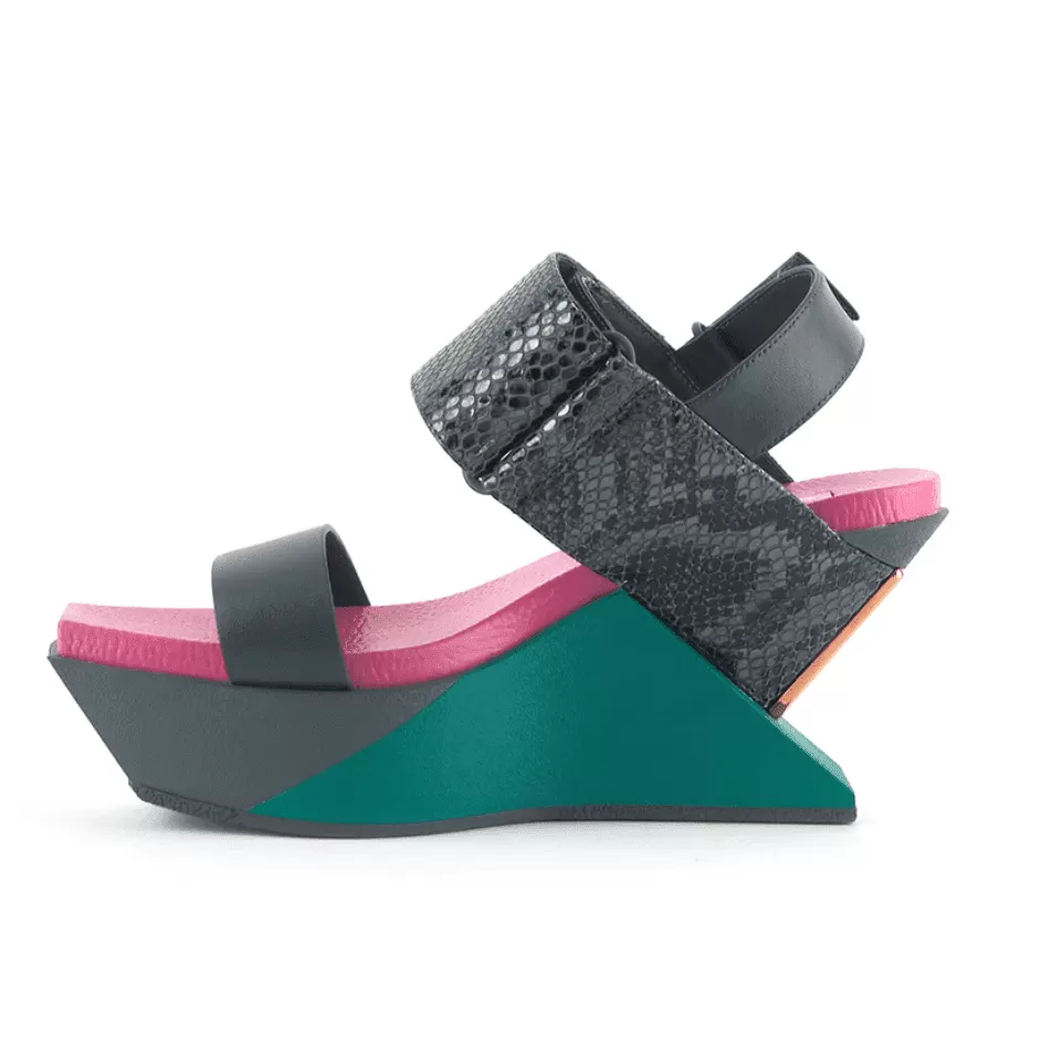 United Nude Delta Wedge Sandal - Candy Snake