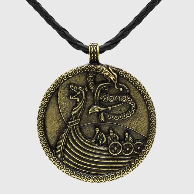 Viking Drakar Longship Necklace