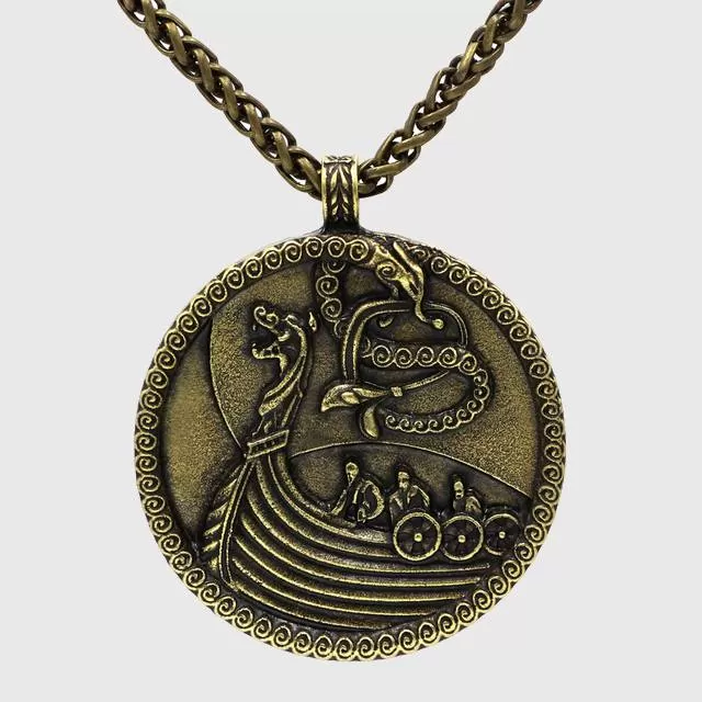 Viking Drakar Longship Necklace