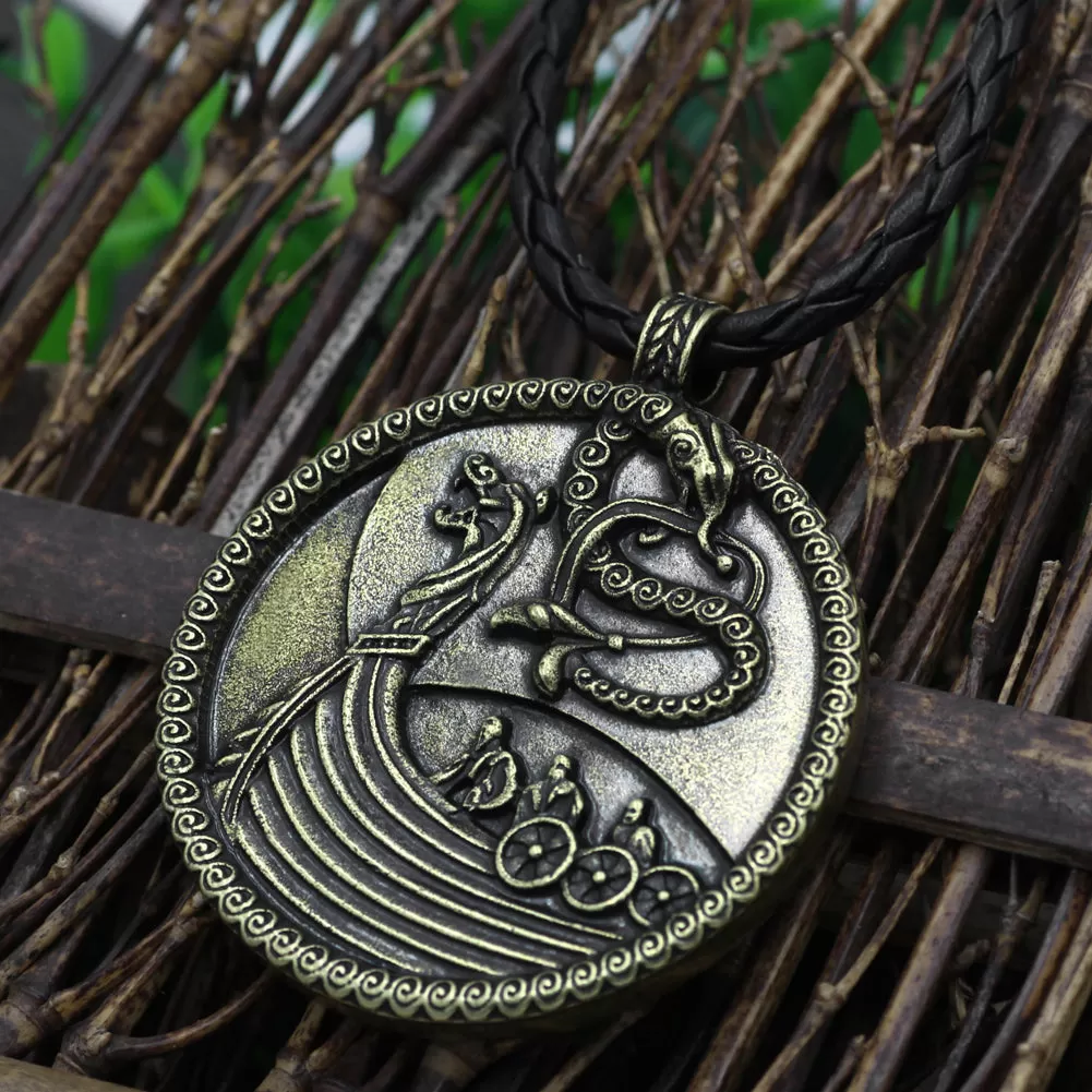 Viking Drakar Longship Necklace