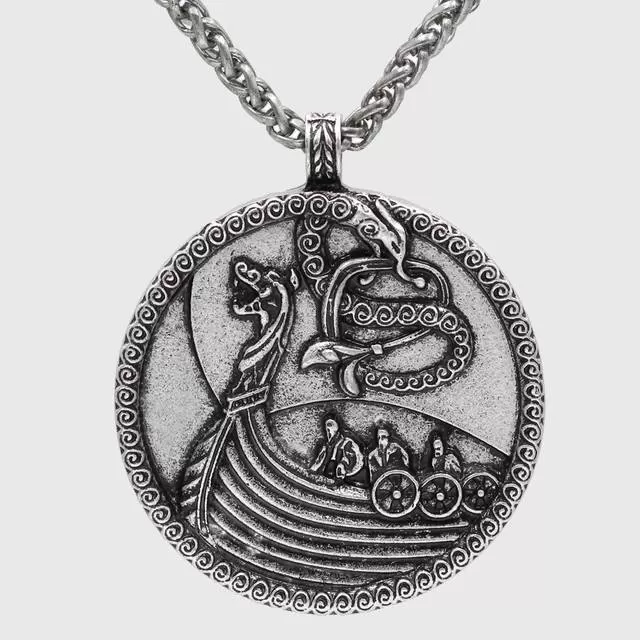 Viking Drakar Longship Necklace