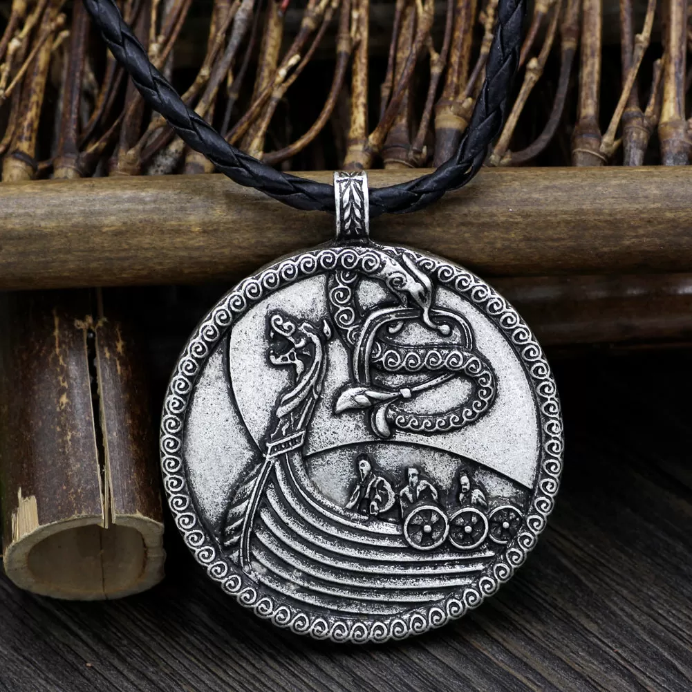 Viking Drakar Longship Necklace