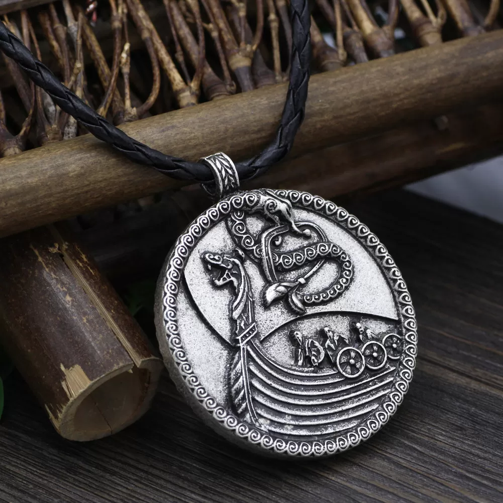 Viking Drakar Longship Necklace