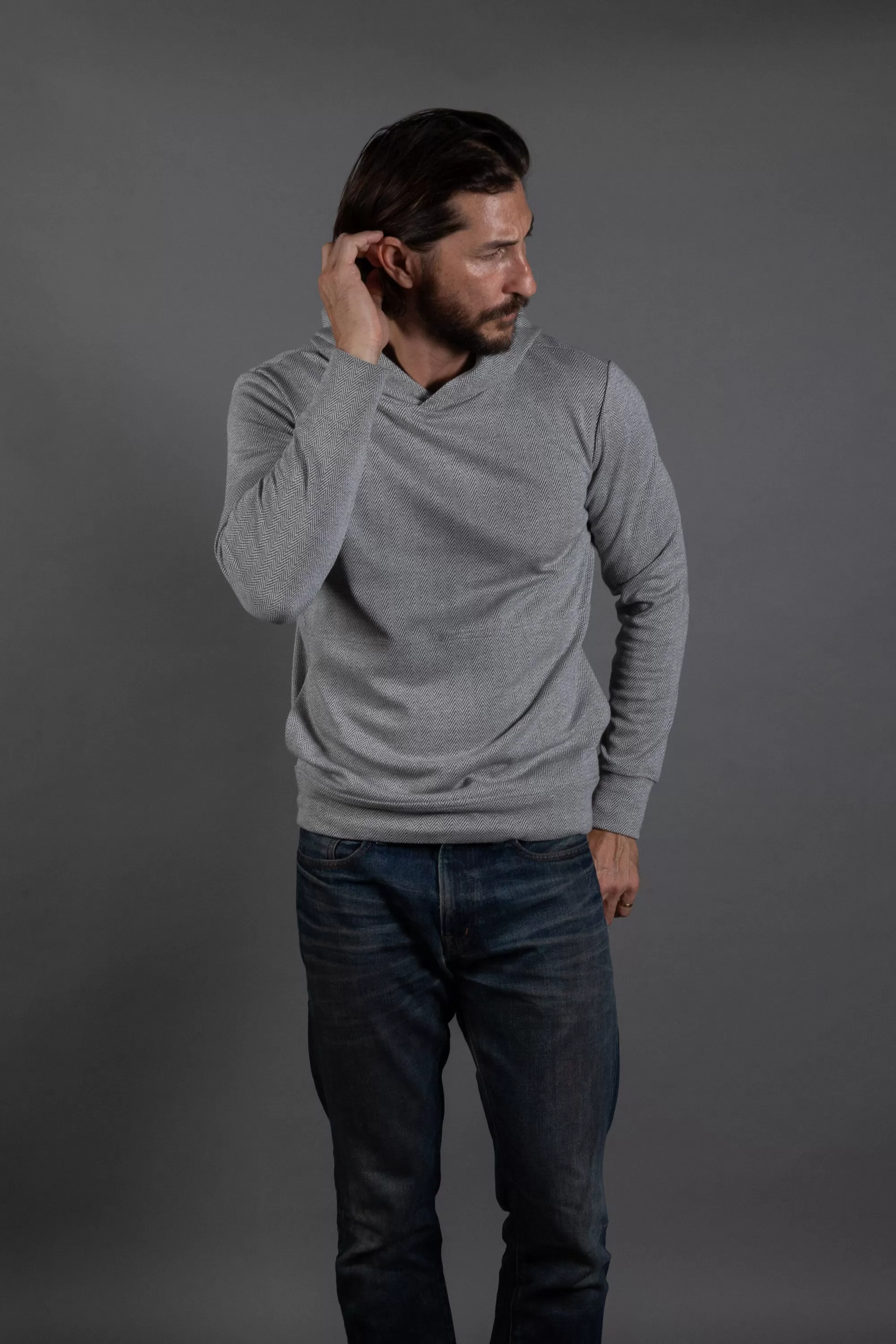 Westin Herringbone Kangaroo Hoodie