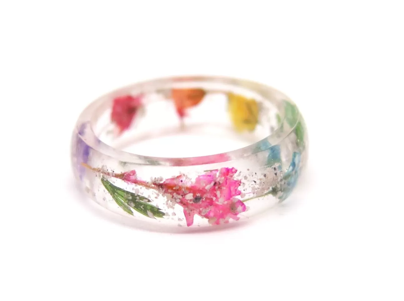 Wildflower Ring with Cremation Ash