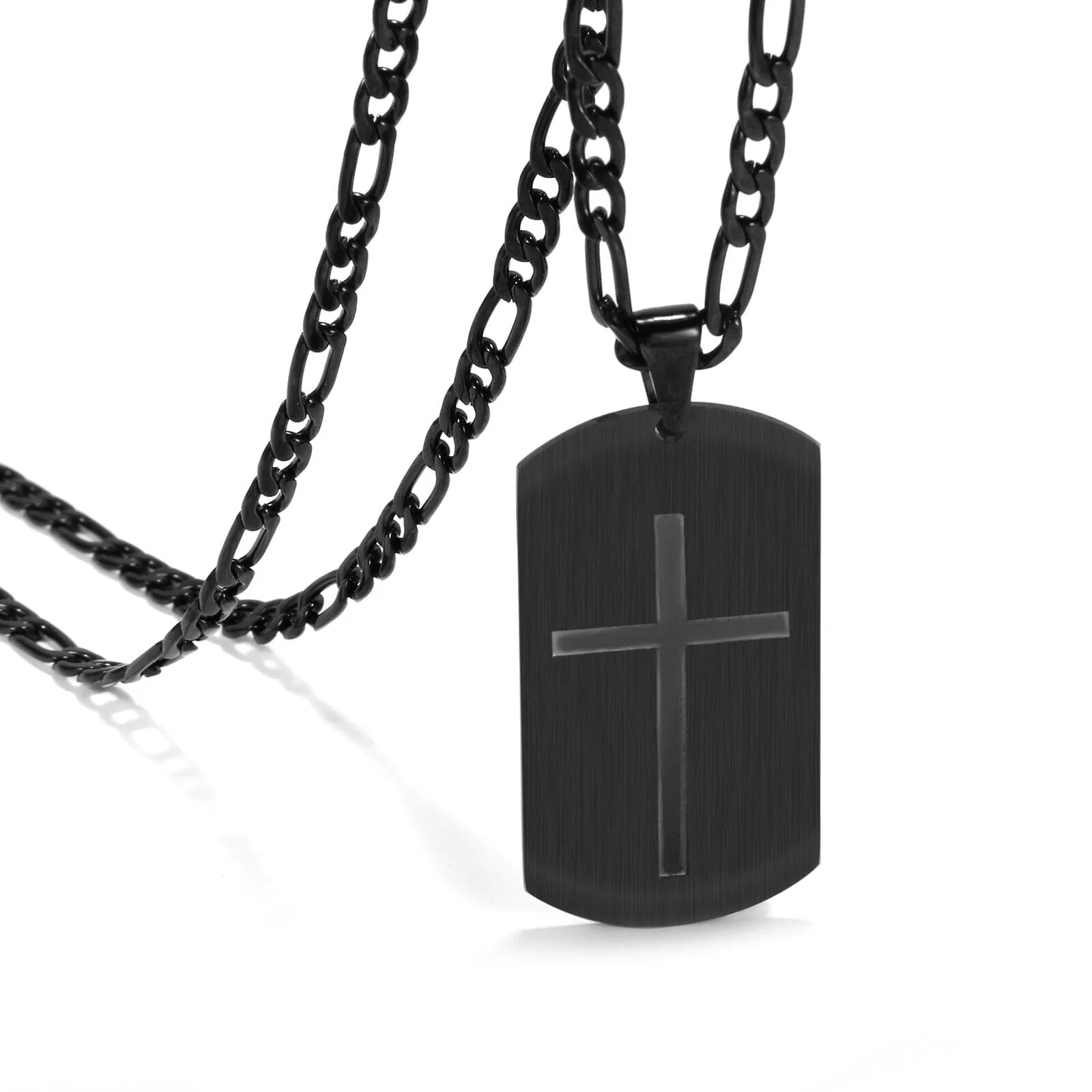 WWJD Bible Prayer Dog Tags Stainless Steel Necklace