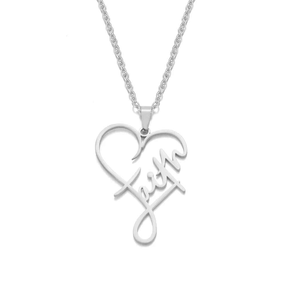 WWJD Faith Christian Inspirational Necklace