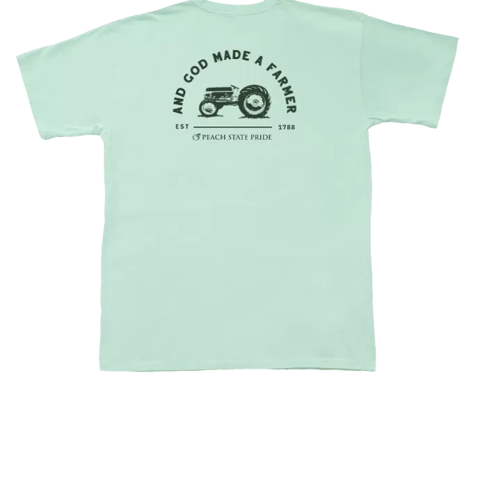 YOUTH - And God Made A Farmer Short Sleeve Tee