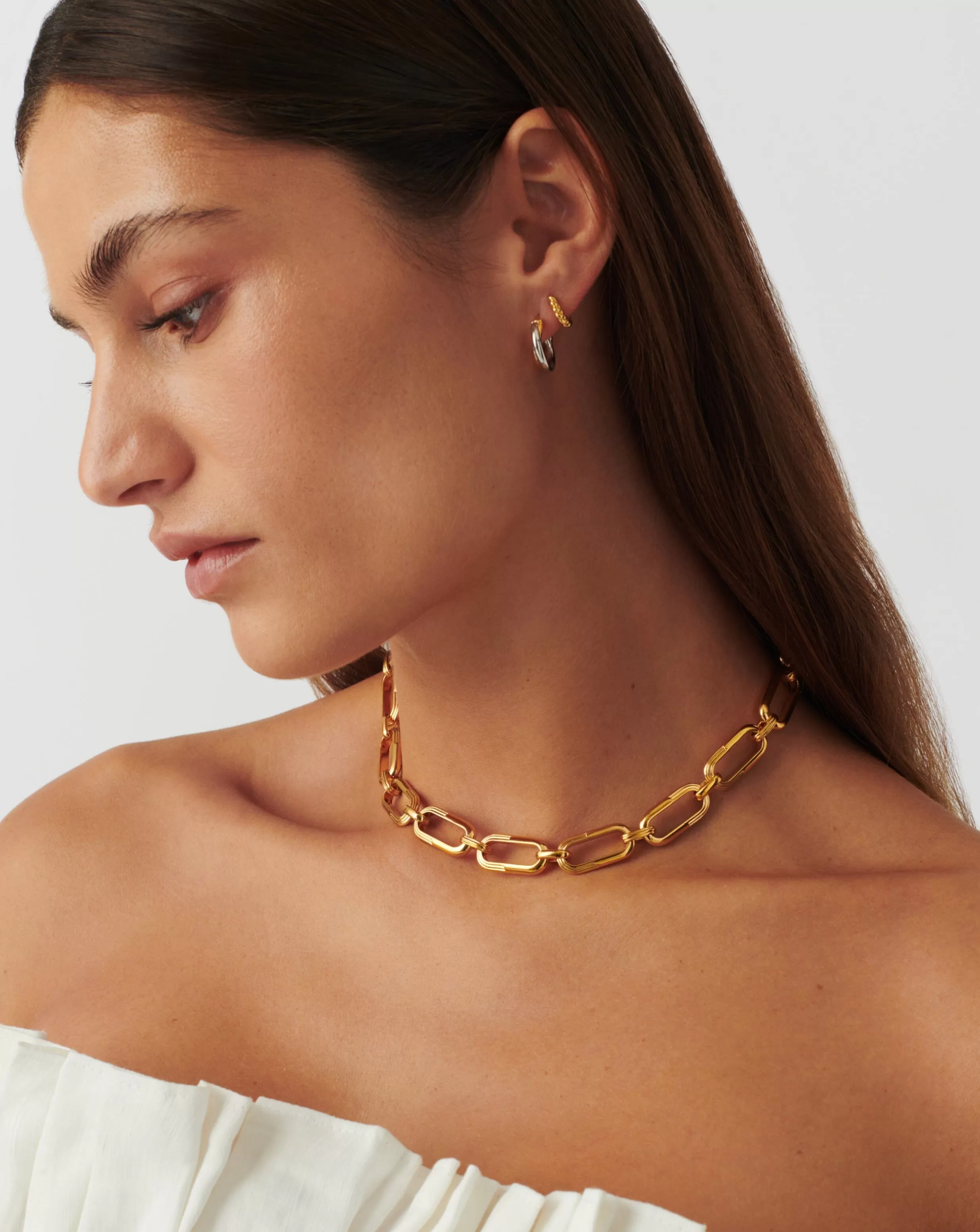 Zenyu Link Chunky Chain Necklace | 18ct Gold Plated